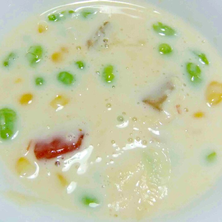 お野菜色々簡単豆乳スープ